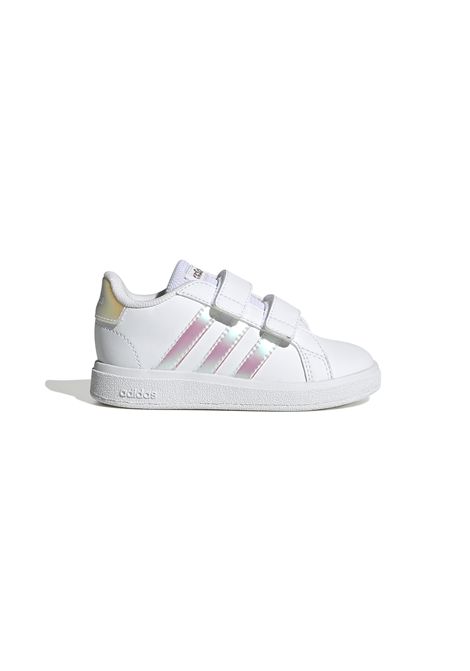 Adidas Grand Court Lifestyle Hook And Loop Shoes White Iridescent Infant ADIDAS CORE | Sneakers | GY2328-